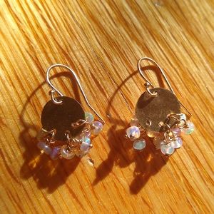 Opal cluster earrings